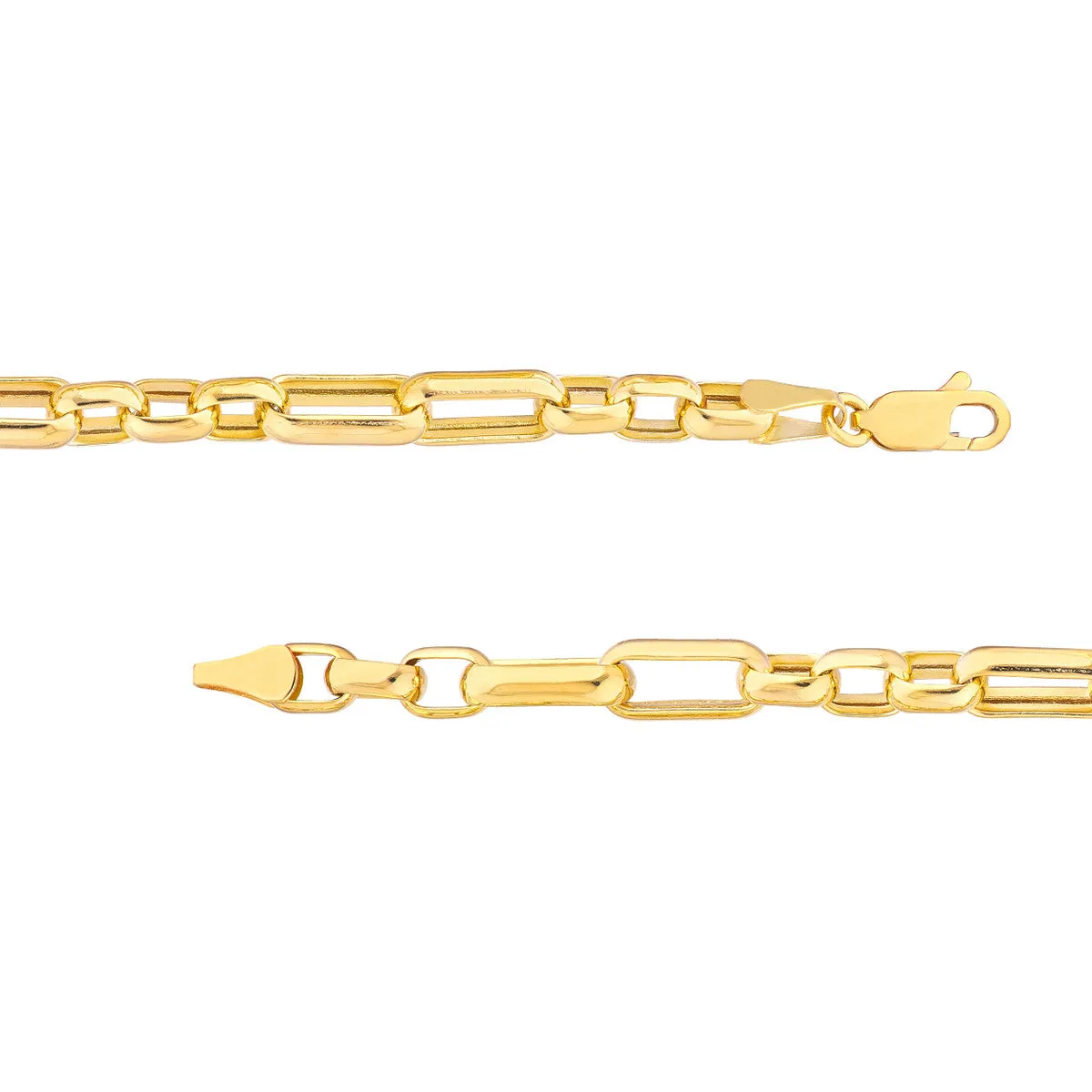 Hollow Handmade Oval Link Chain