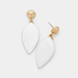 iLLASPARKZ Leaf Shaped Metal Dangle Earrings