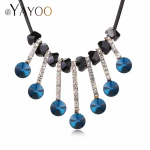 Imitation Crystal Rope Chain Party Necklace for Women
