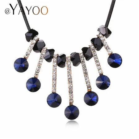 Imitation Crystal Rope Chain Party Necklace for Women