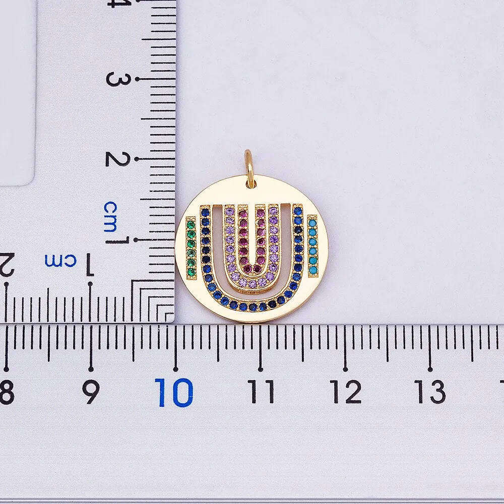 INS Popular Trendy U Shape Zircon Pendant Necklace Gold Plated Dainty Link Chain Choker for Women