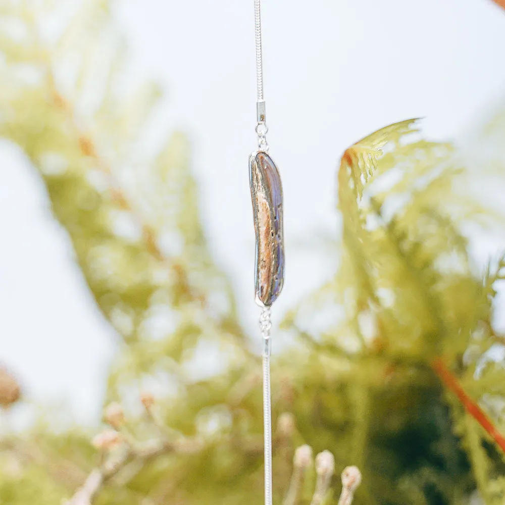 Iwi Paua Natural Natural Sterling Silver Bracelet