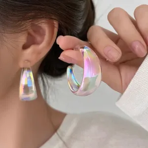 Korean Colorful Teardrop Earrings