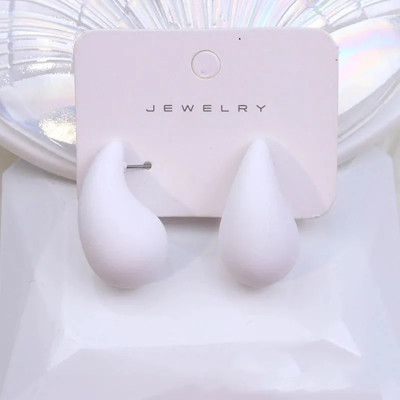 Korean Colorful Teardrop Earrings