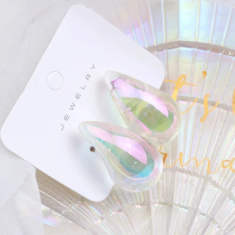 Korean Colorful Teardrop Earrings