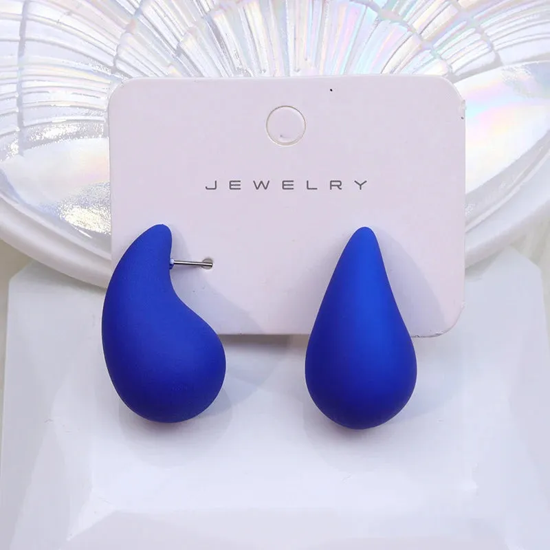Korean Colorful Teardrop Earrings
