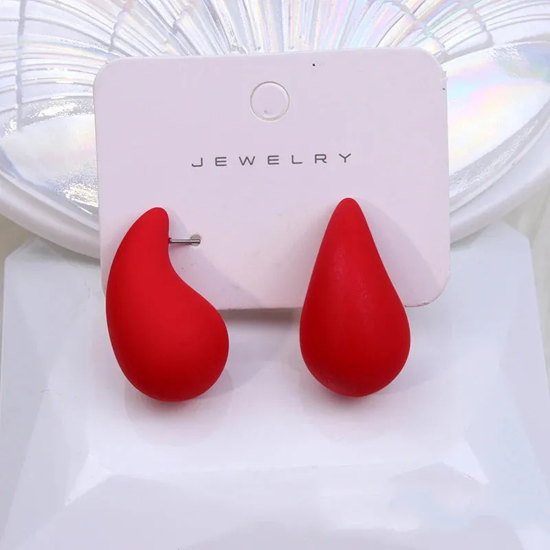 Korean Colorful Teardrop Earrings