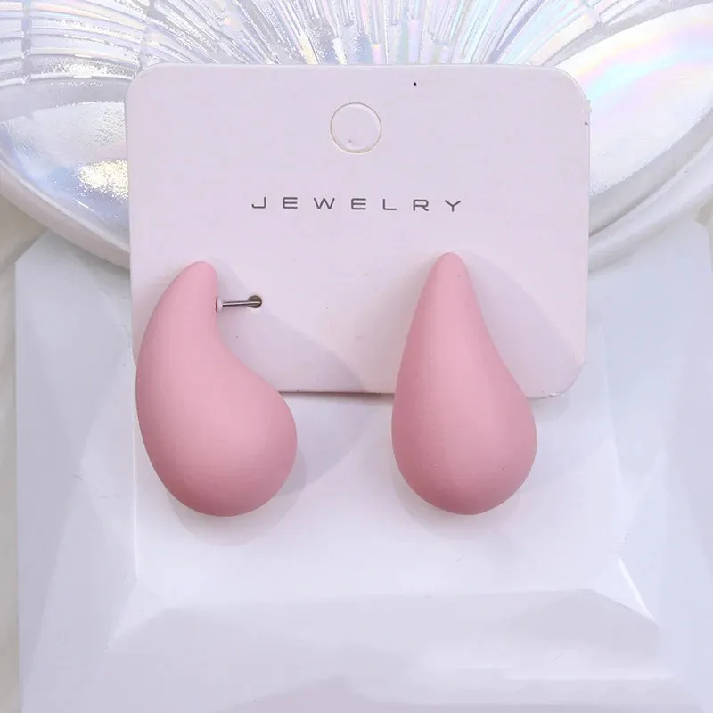 Korean Colorful Teardrop Earrings