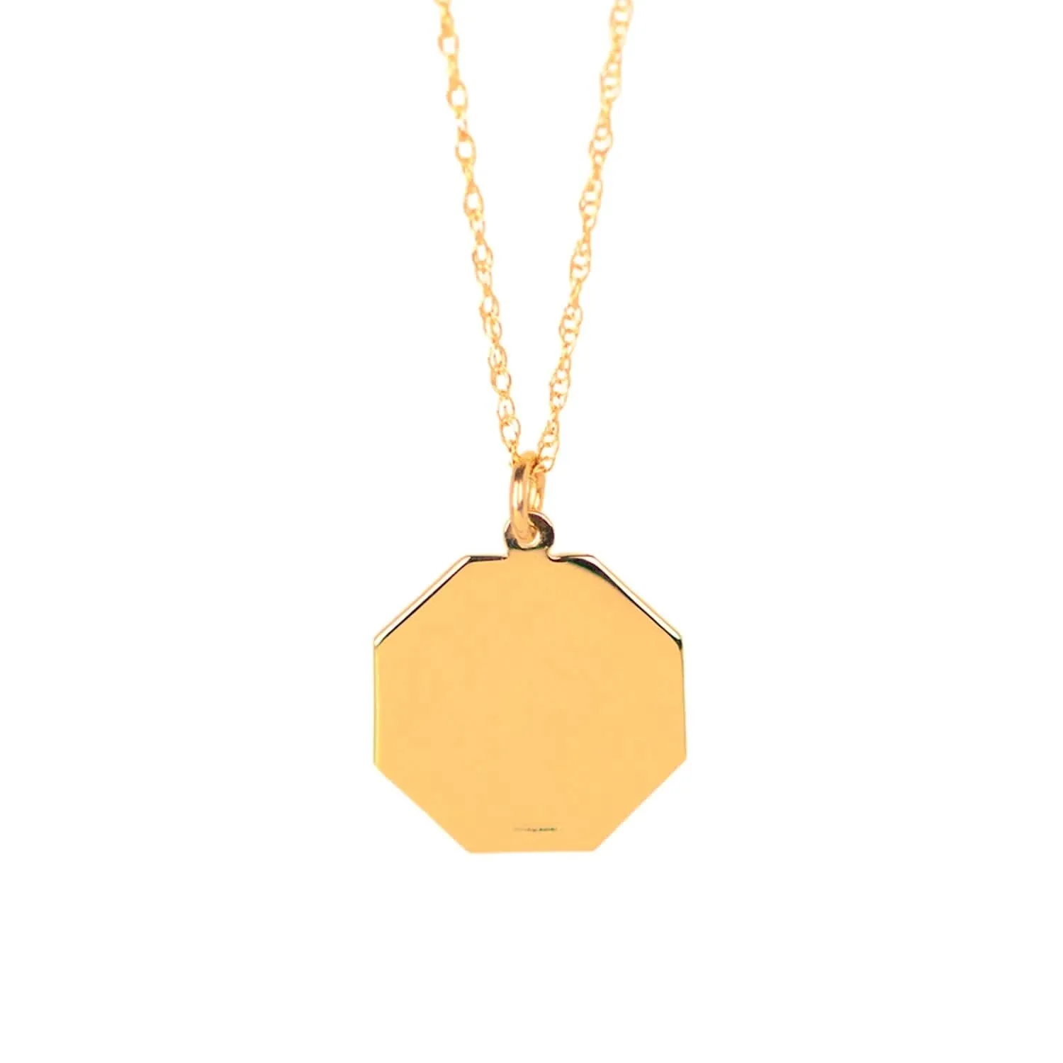Large St Christopher Necklace Solid Gold   Engraving