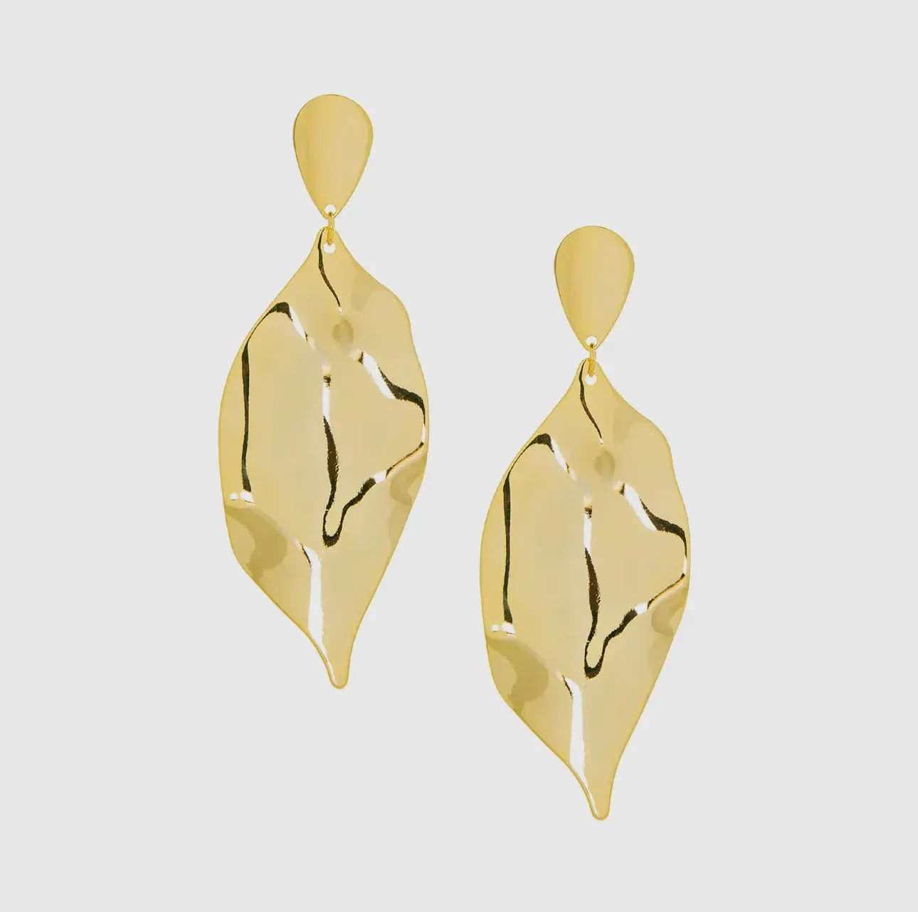 Leaf Shaped Drop Earring