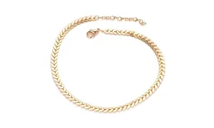 Leaves Chain Sequins Choker Necklace