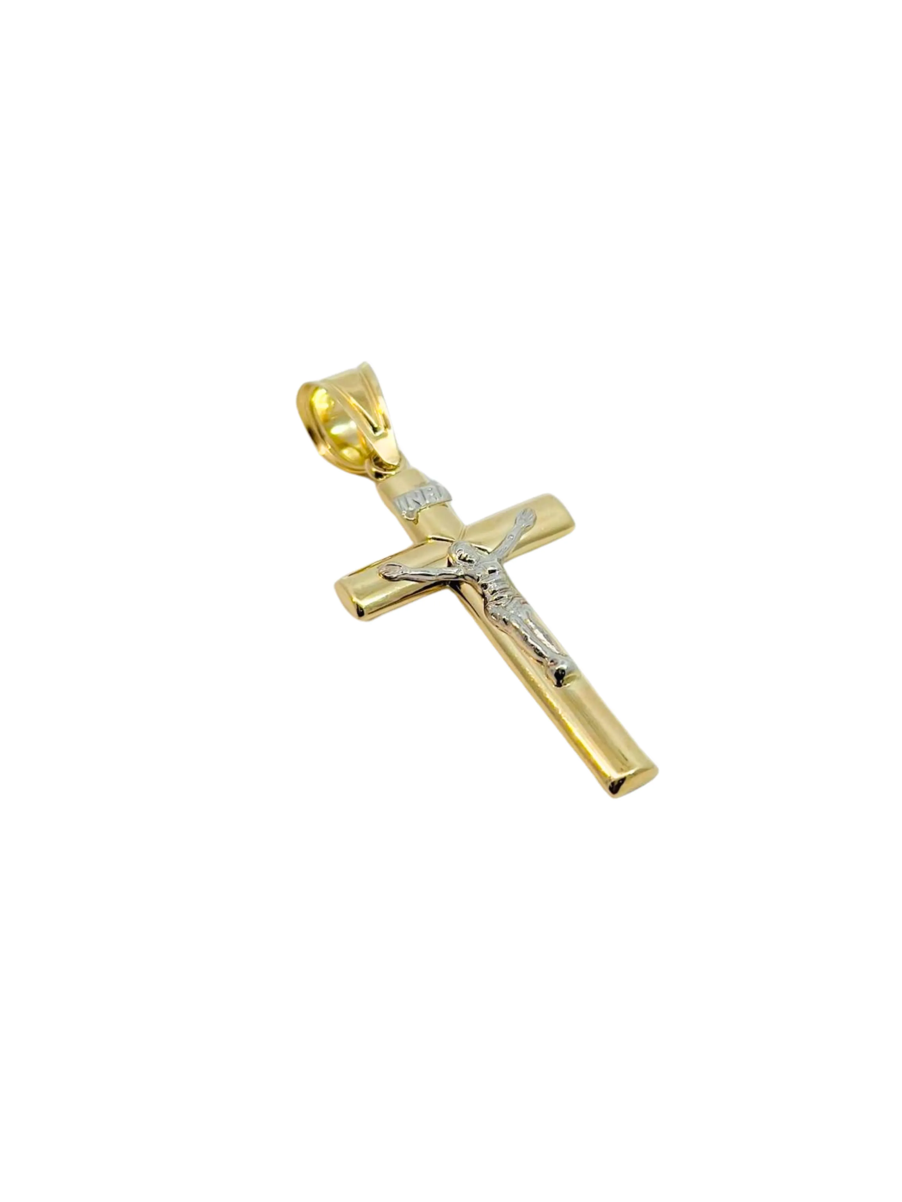 Lesotho Jewellery 14k Gold Cross Pendant - 2.63 Grams, Length - 5.3 cm