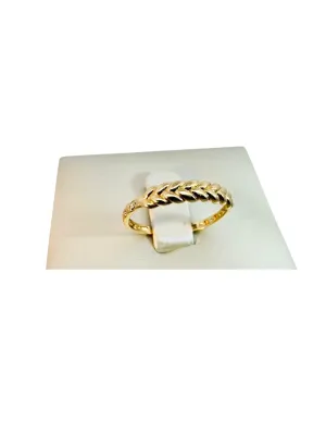 Lesotho Jewellery 14k Gold Ring for Women - 1.39 Grams, Size -15