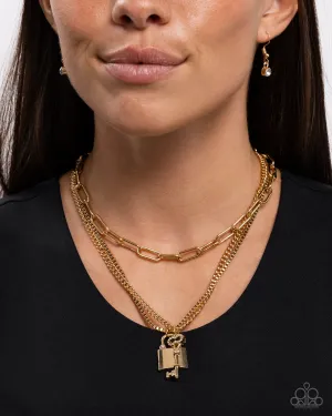 LOCKS of Luck - Gold Paparazzi Accessories