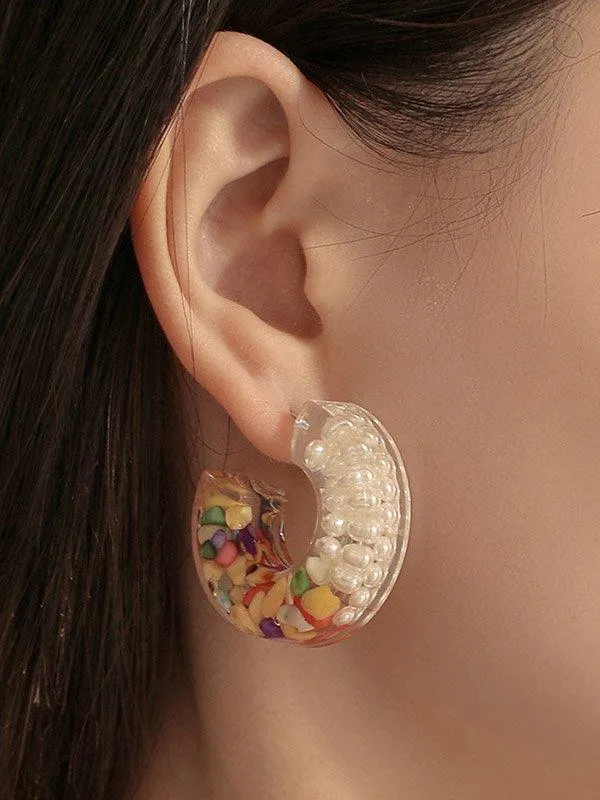 Loookus - Colorful Stone Resin Earrings