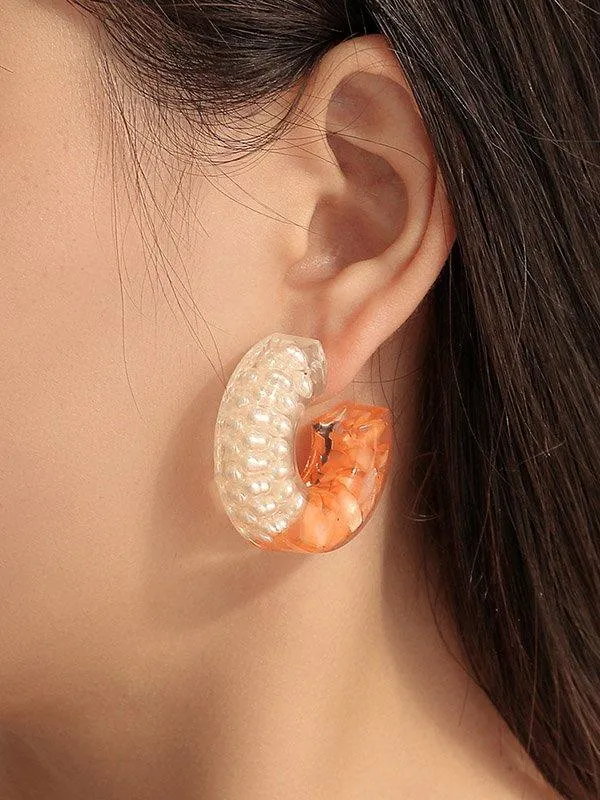 Loookus - Colorful Stone Resin Earrings