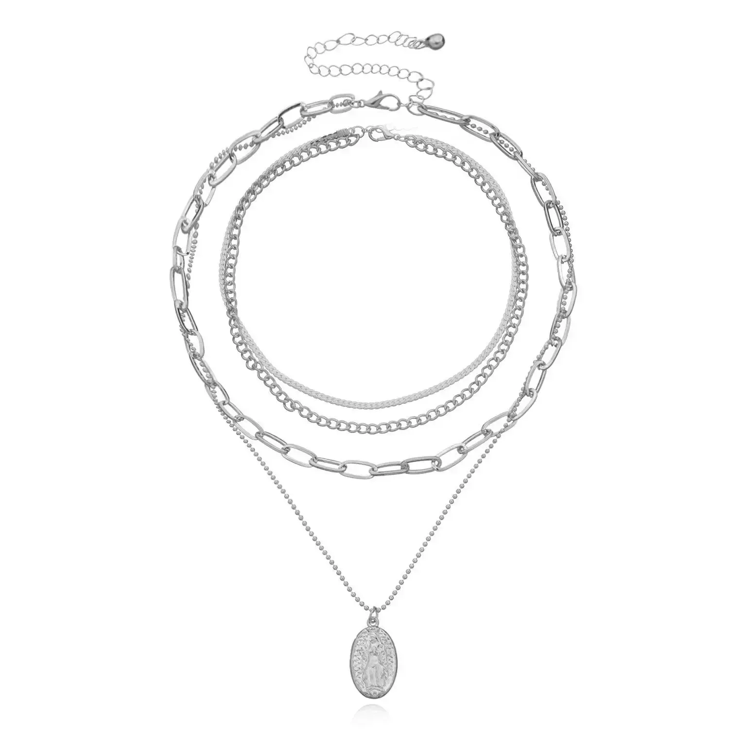 LOVCIA Radiance Exaggerated Multi-layer Chain Necklace for Women