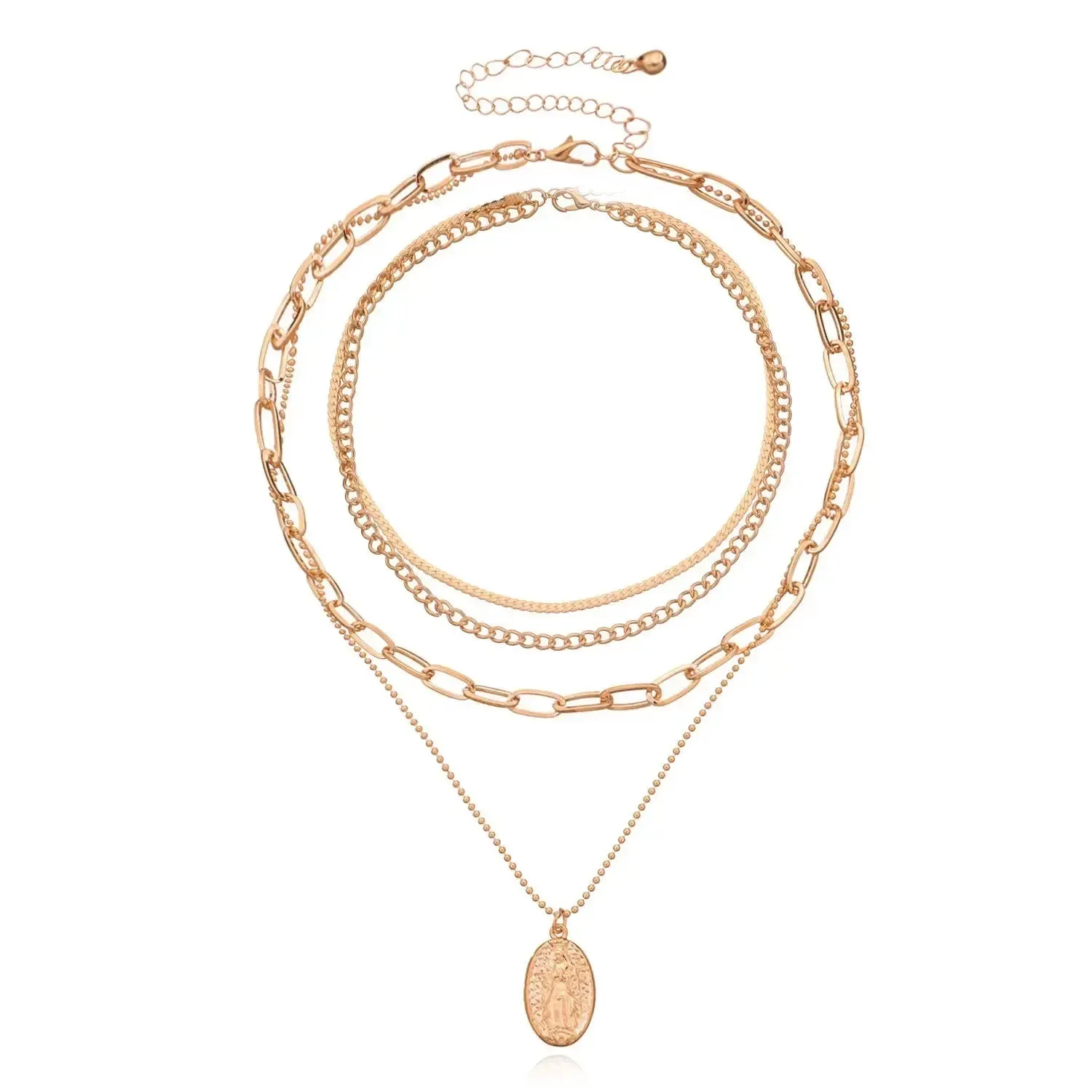 LOVCIA Radiance Exaggerated Multi-layer Chain Necklace for Women