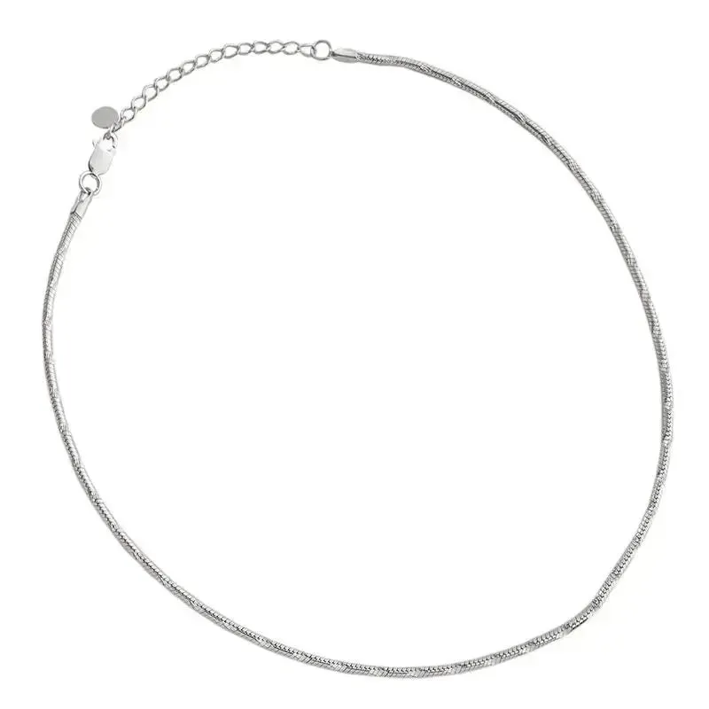 LOVCIA Simple Snake Chain 925 Sterling Silver Necklace