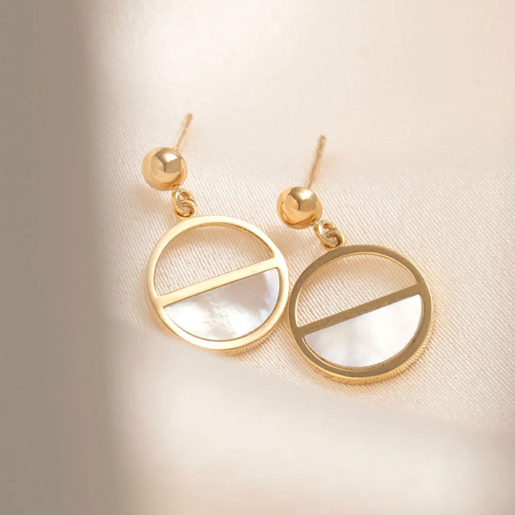 Lunar Glow Earrings | 9ct Gold