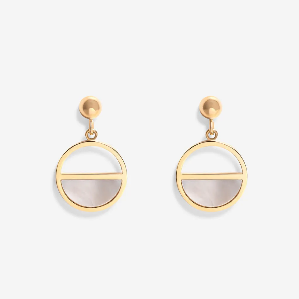Lunar Glow Earrings | 9ct Gold