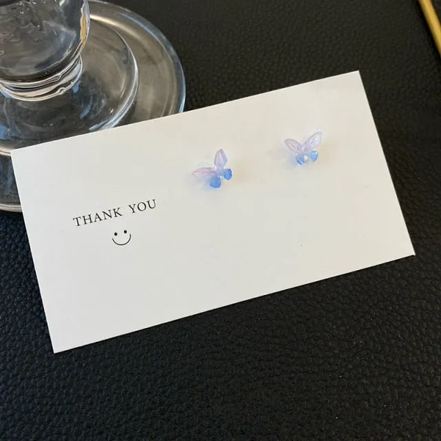 MAYTRENDS  - Colorful Butterfly Stud Earrings