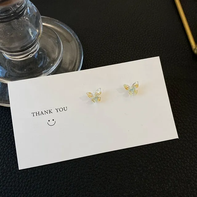 MAYTRENDS  - Colorful Butterfly Stud Earrings