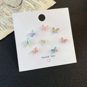 MAYTRENDS  - Colorful Butterfly Stud Earrings