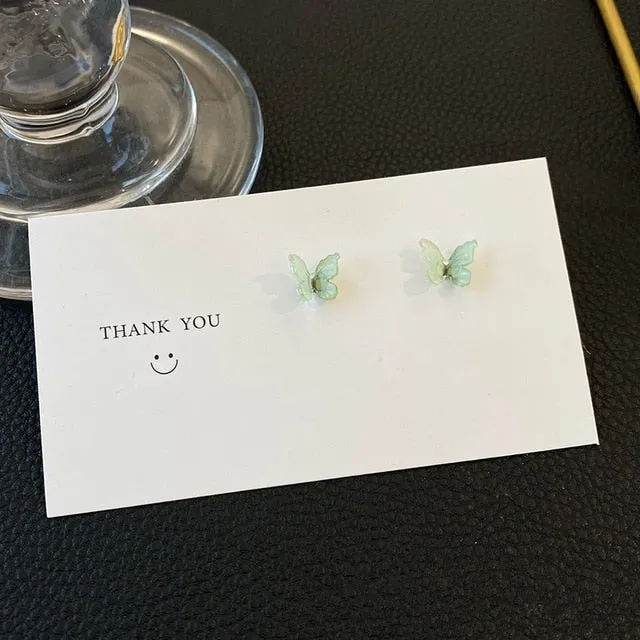 MAYTRENDS  - Colorful Butterfly Stud Earrings