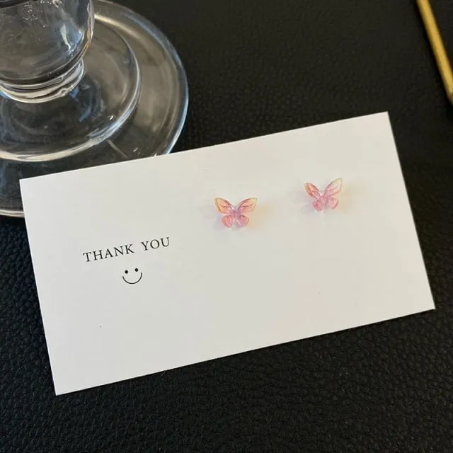 MAYTRENDS  - Colorful Butterfly Stud Earrings