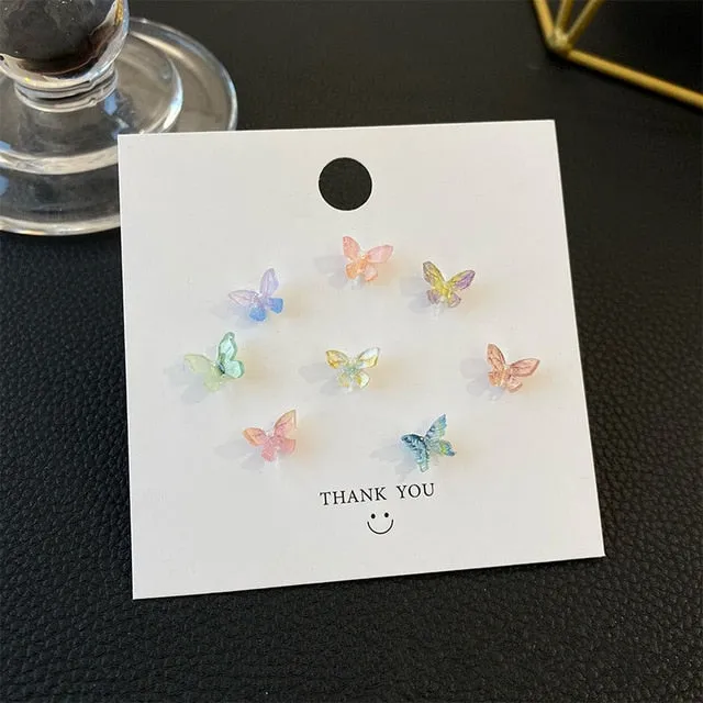 MAYTRENDS  - Colorful Butterfly Stud Earrings