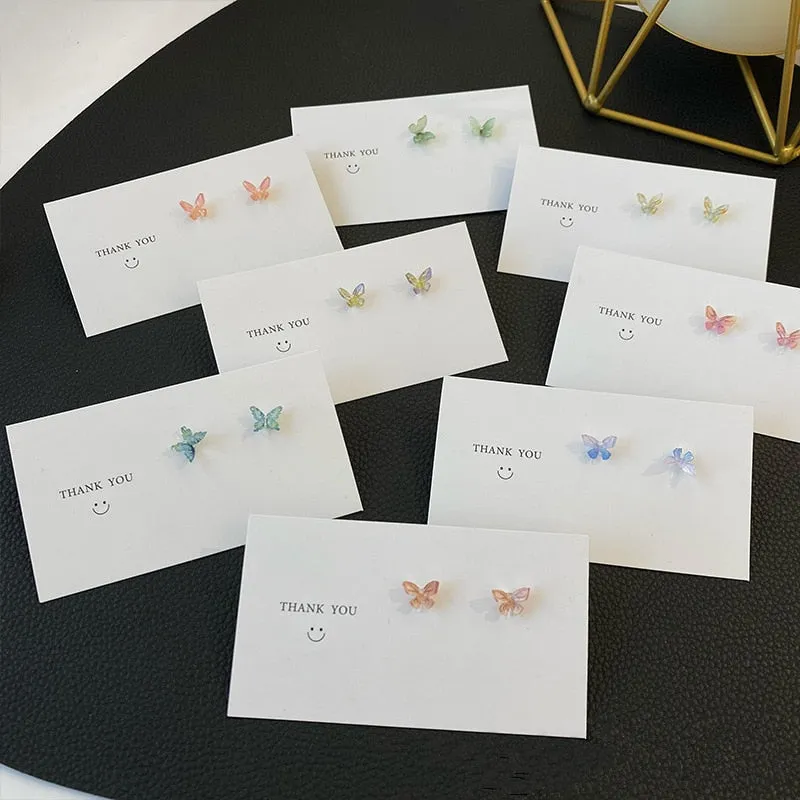 MAYTRENDS  - Colorful Butterfly Stud Earrings