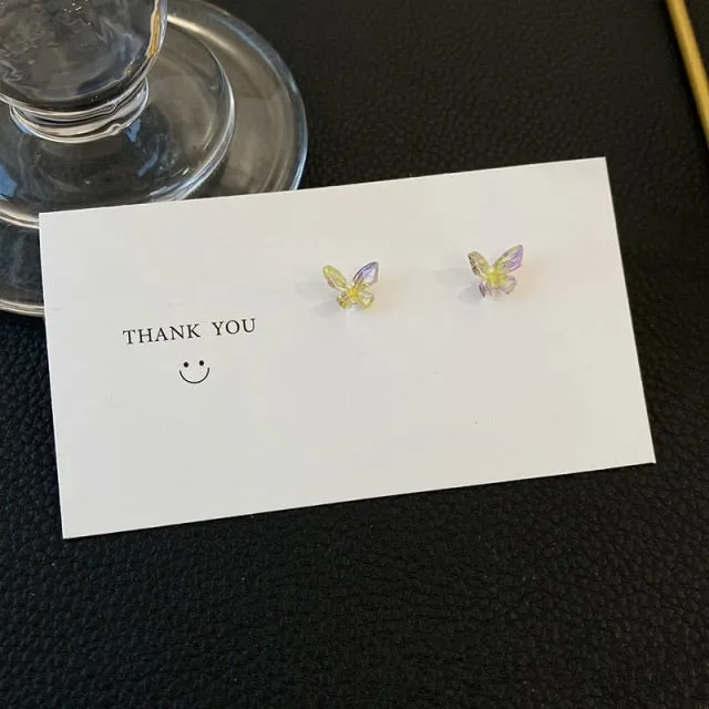MAYTRENDS  - Colorful Butterfly Stud Earrings