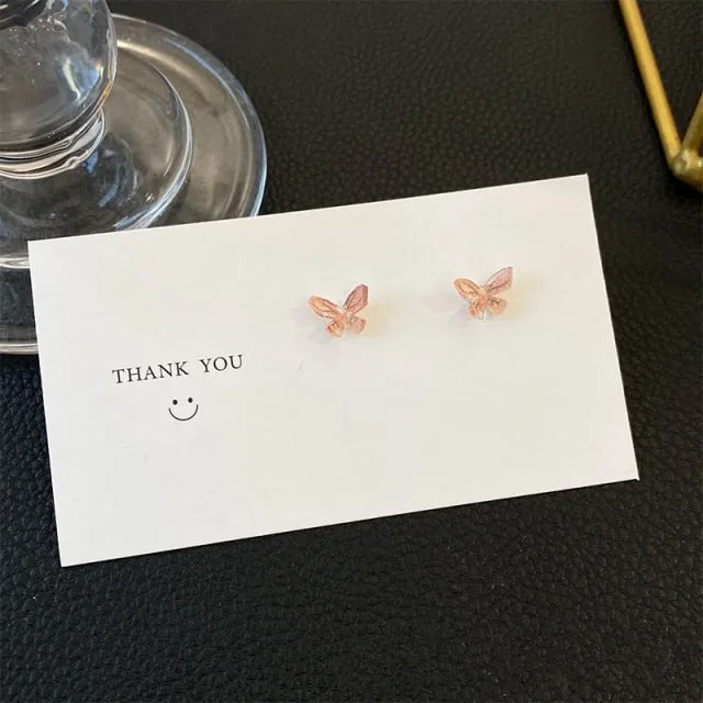 MAYTRENDS  - Colorful Butterfly Stud Earrings