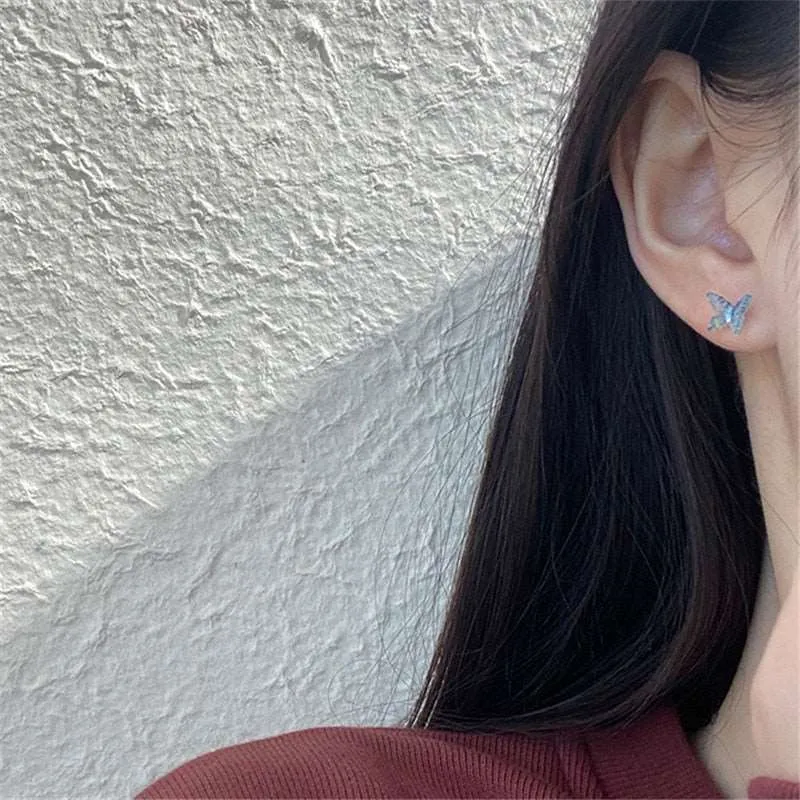 MAYTRENDS  - Colorful Butterfly Stud Earrings