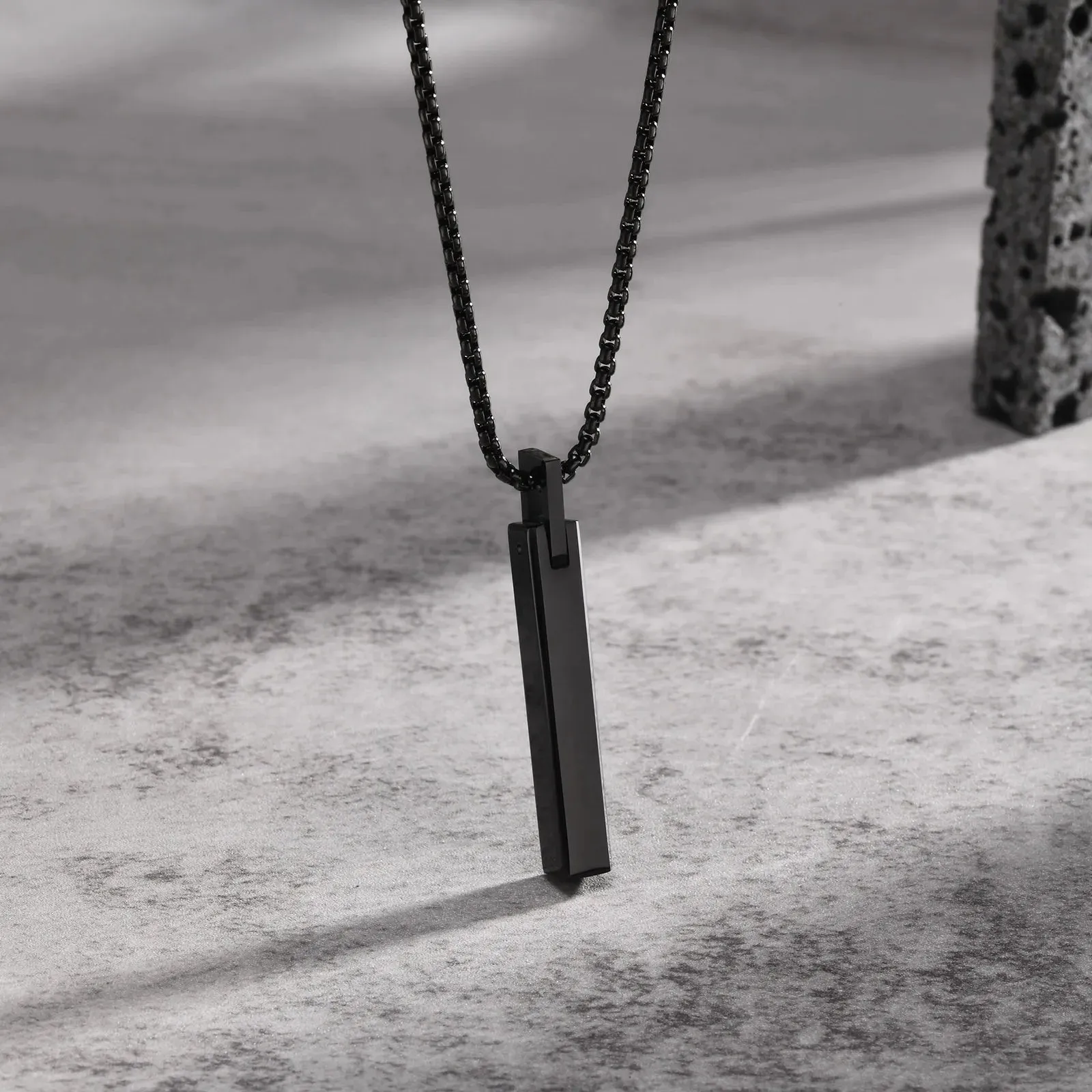 Men 3D Vertical Bar Necklaces