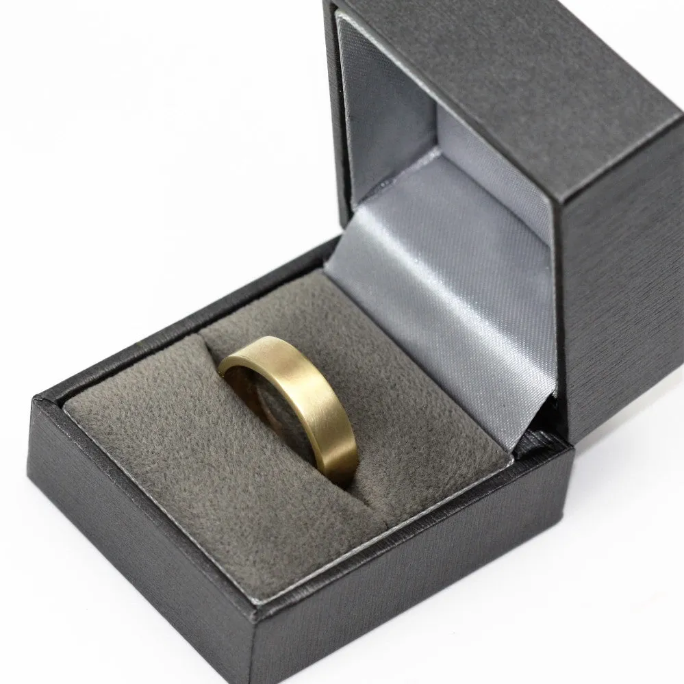 Mens Wide Solid Gold Wedding Ring Band - 6mm