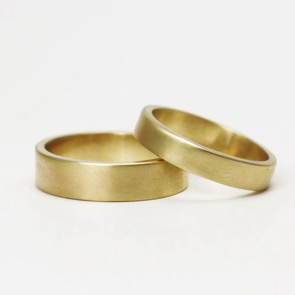 Mens Wide Solid Gold Wedding Ring Band - 6mm