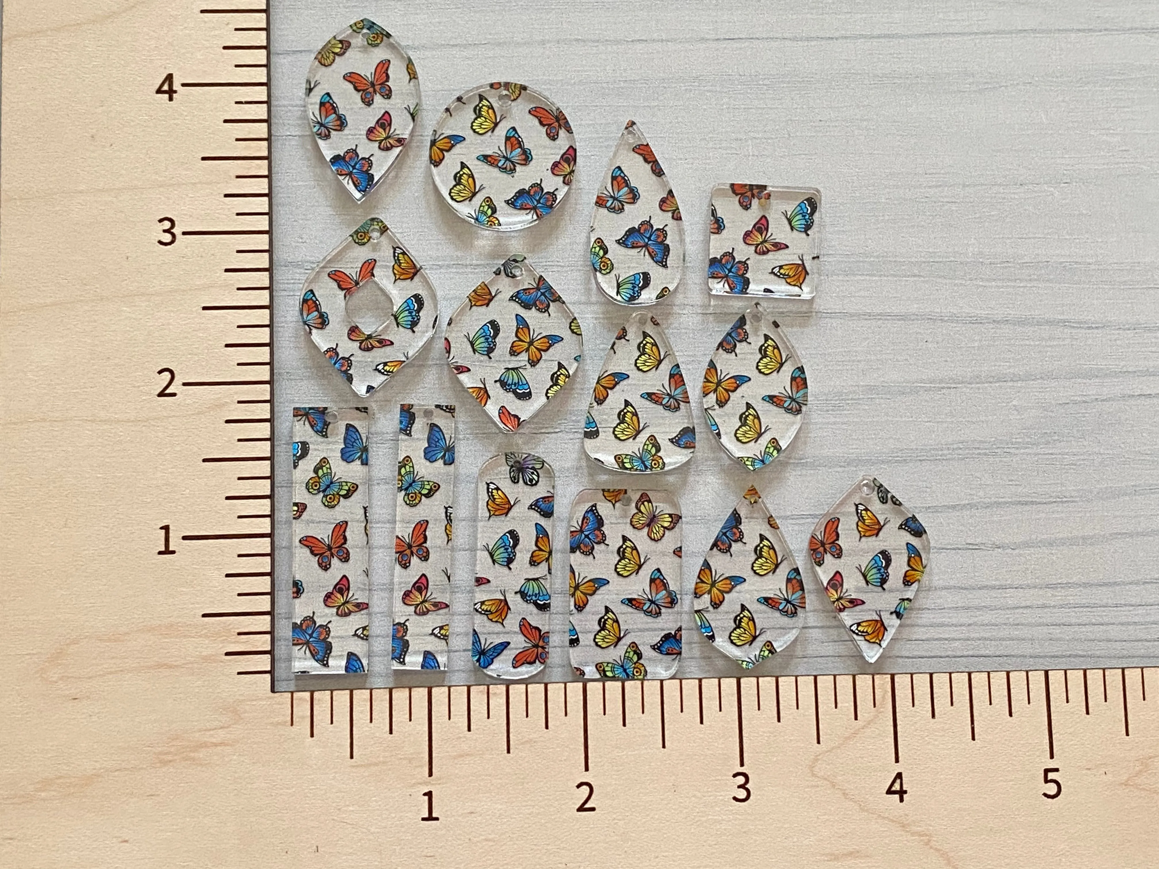 Micro Colorful Butterflies Acrylic
