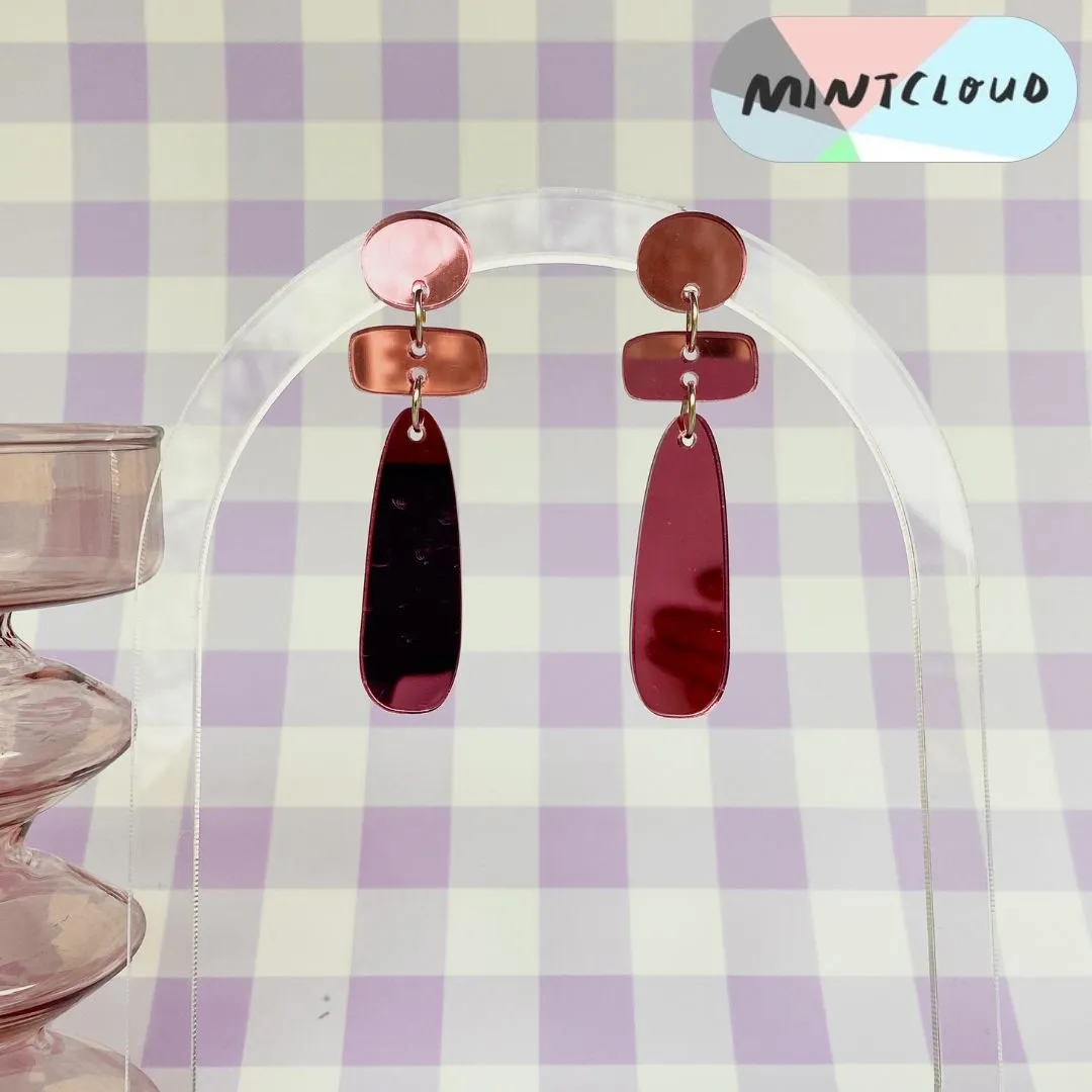 Mintcloud Mirror Shapes Dangle - Various Colours