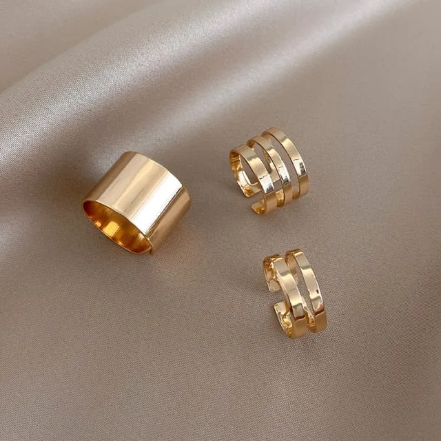 Mod Gold/Silver Ring Sets