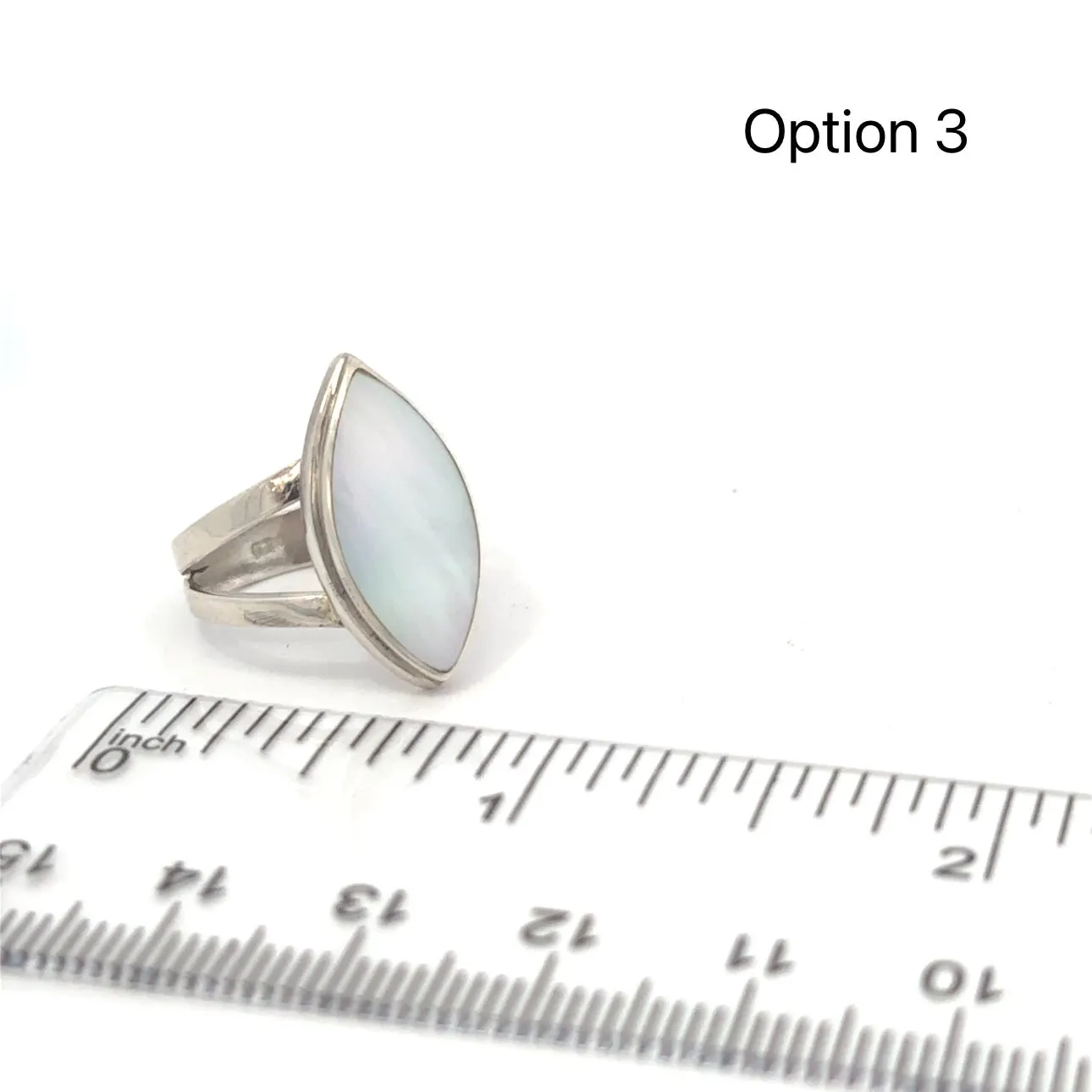 Mother Of Pearl Vesica Rings