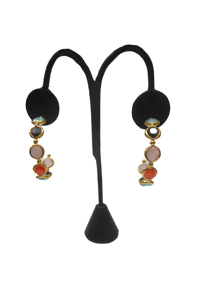 Multi Color Stone Hoop