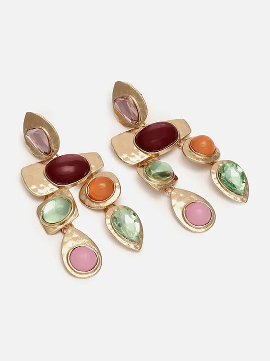 Multicoloured Contemporary Drop Earrings