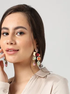 Multicoloured Contemporary Drop Earrings