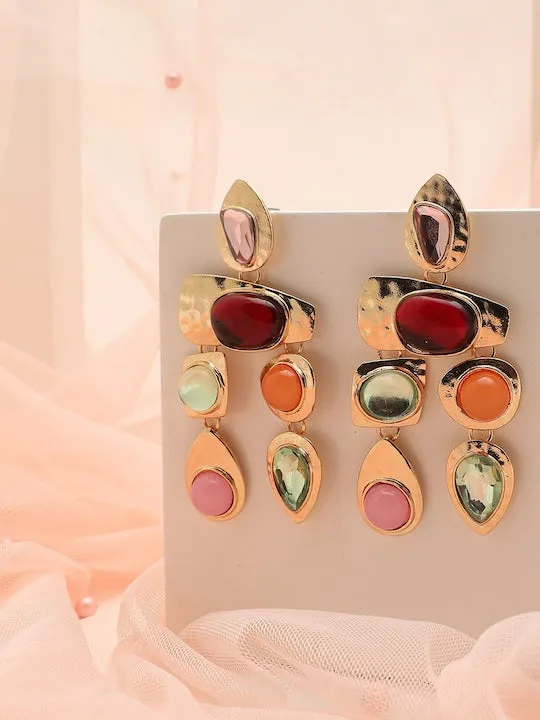 Multicoloured Contemporary Drop Earrings