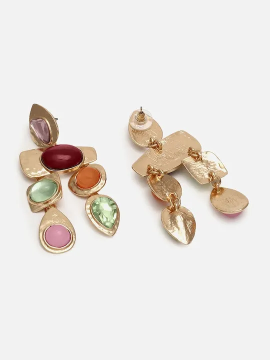 Multicoloured Contemporary Drop Earrings