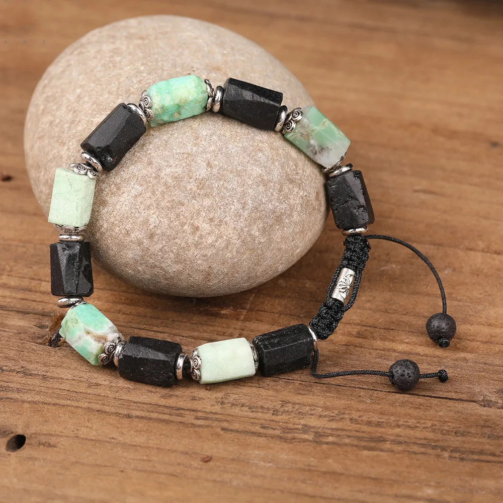 Natural Blue Kyanite Black Tourmaline Beads Children