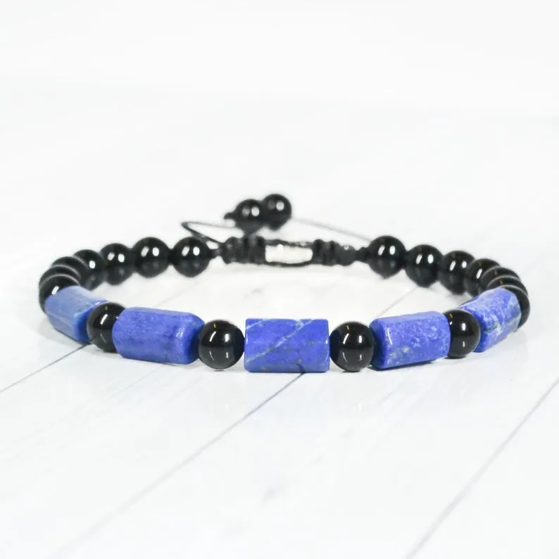 Natural Blue Kyanite Black Tourmaline Beads Children