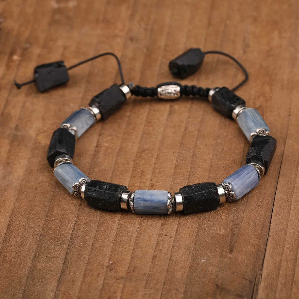 Natural Blue Kyanite Black Tourmaline Beads Children